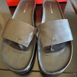 DONALD J> PLINER Fifi Sandals, Size 9, Black Leather.